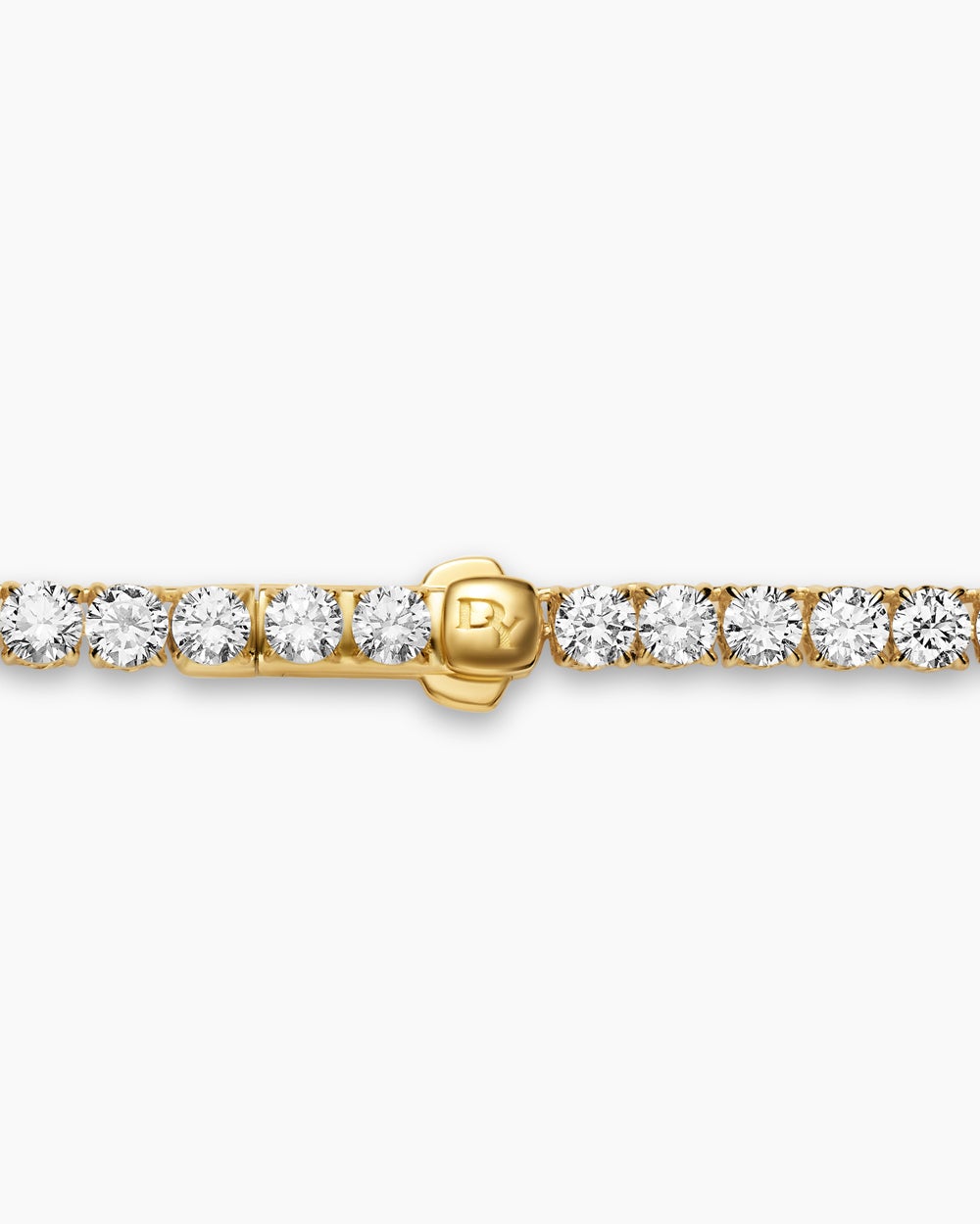 Womens Tennis Necklace in 18K Yellow Gold with Diamonds, 3mm
