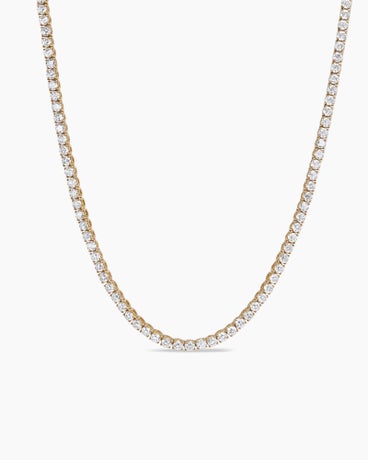 Tennis Necklace in 18K Yellow Gold with Diamonds, 3mm