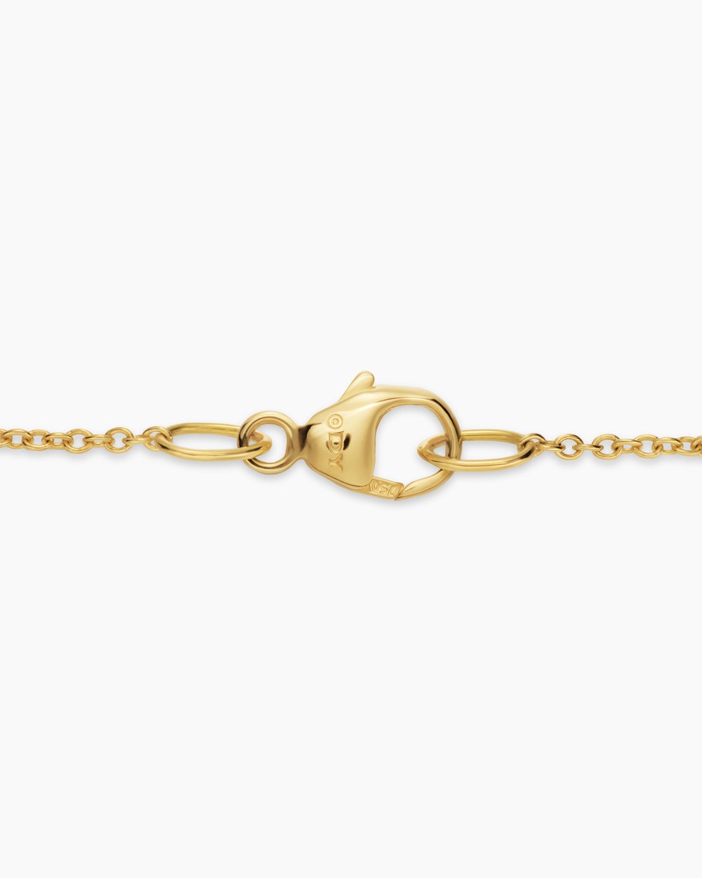 Womens Petite Modern Renaissance® Pyramid Station Necklace in 18K Yellow Gold with Diamonds, 4.6mm