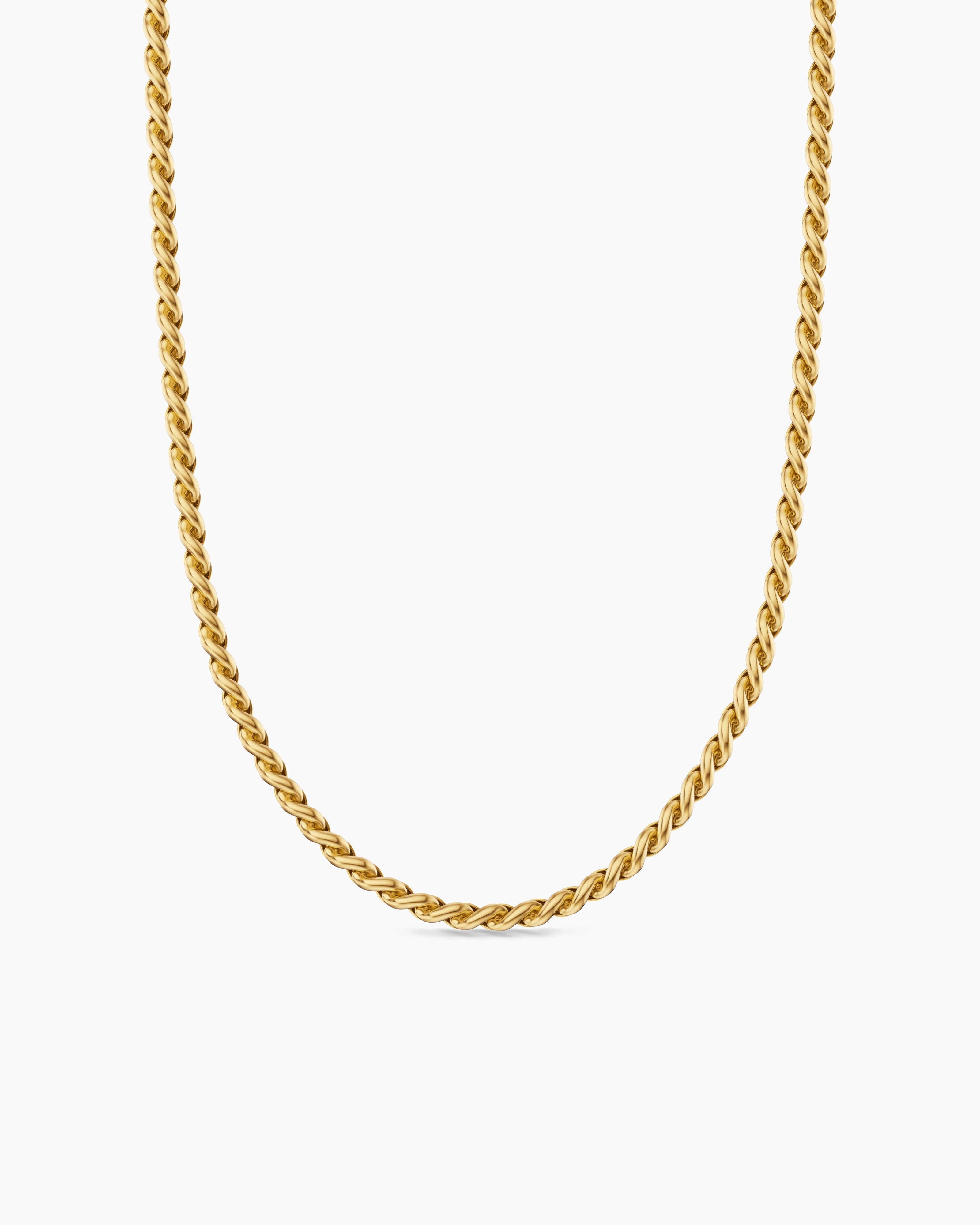 Sculpted Cable Chain Necklace in 18K Yellow Gold, 5.7mm | David Yurman