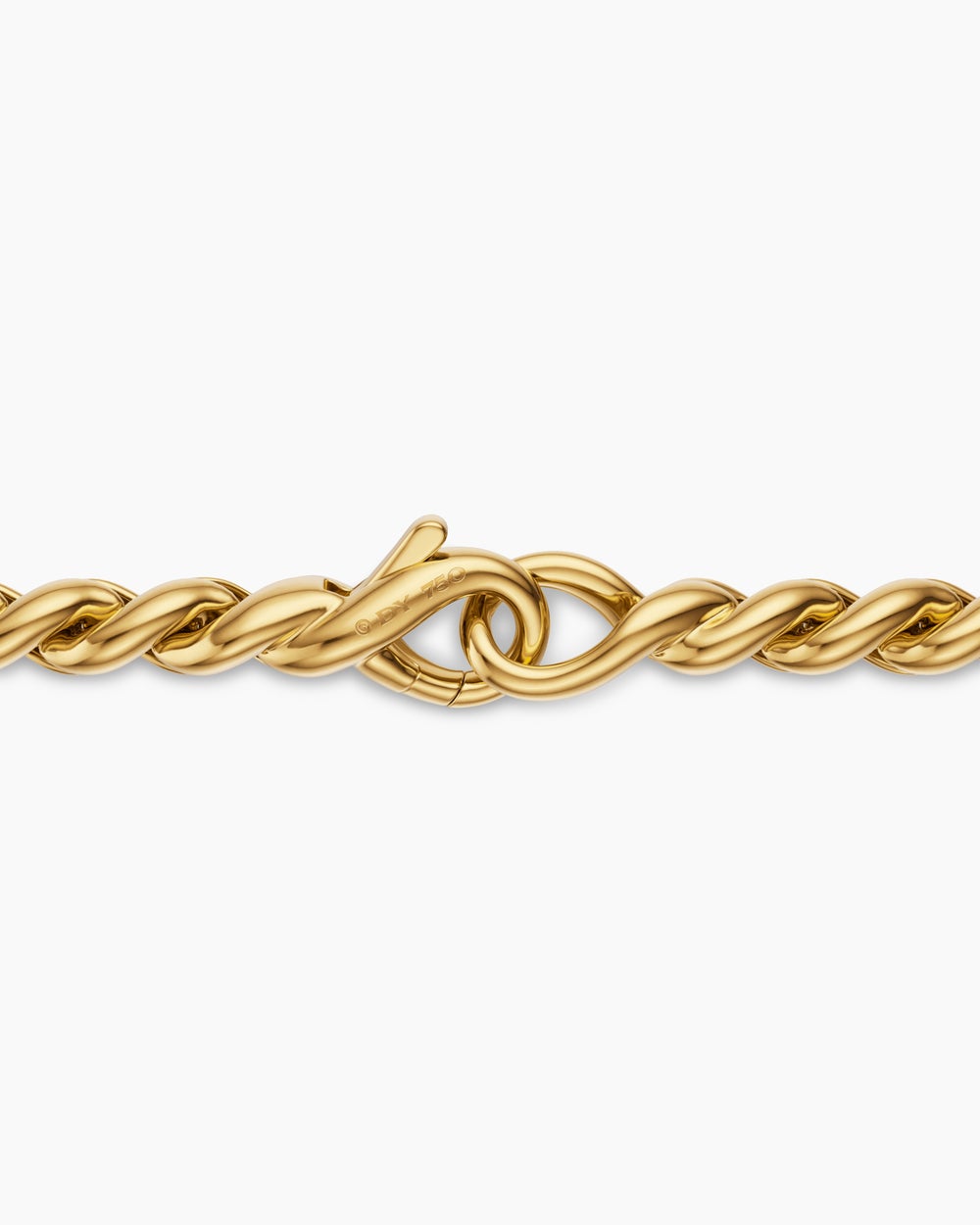 Mens Sculpted Cable Chain Necklace in 18K Yellow Gold, 3.7mm