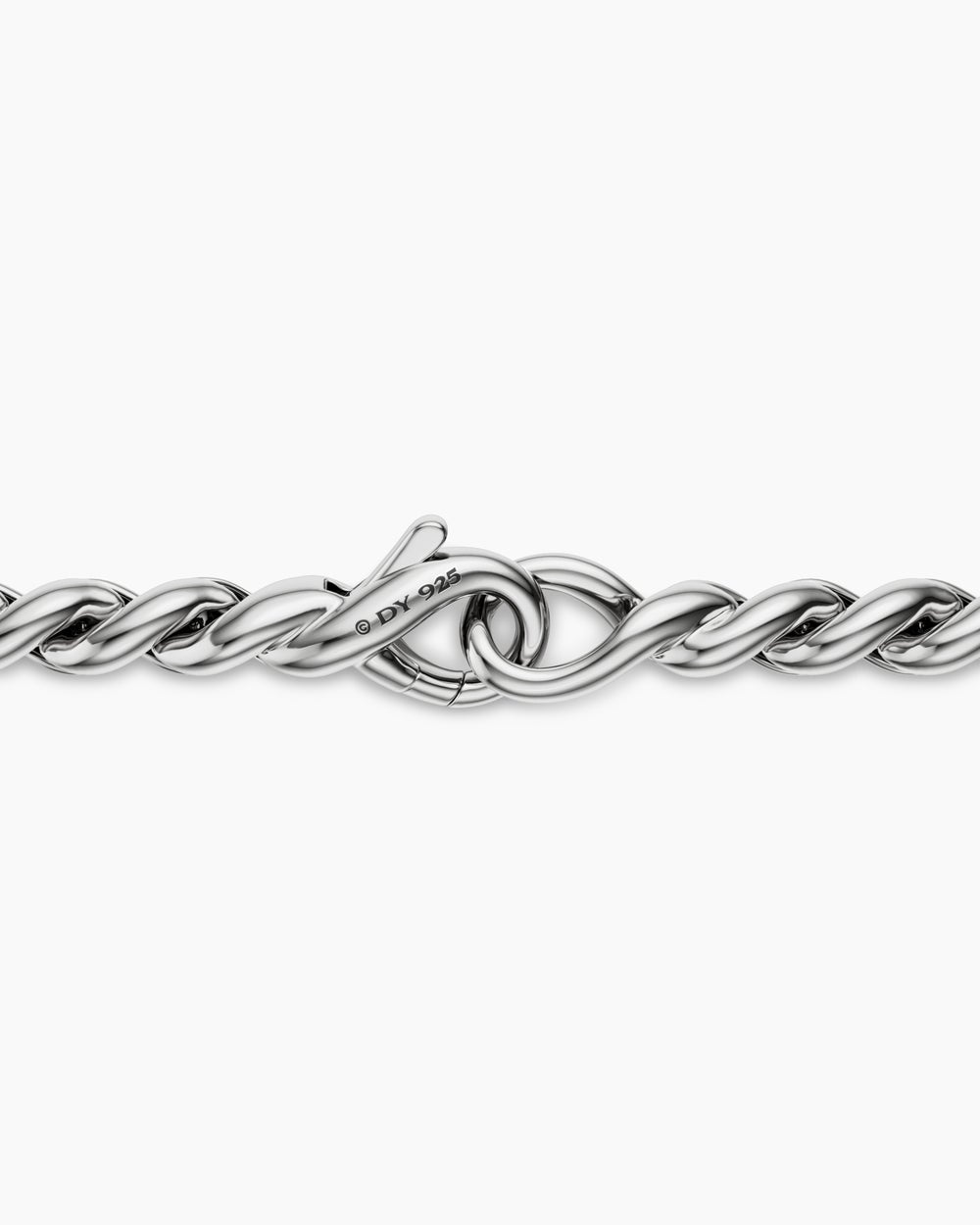Mens Sculpted Cable Chain Necklace in Sterling Silver, 3.7mm