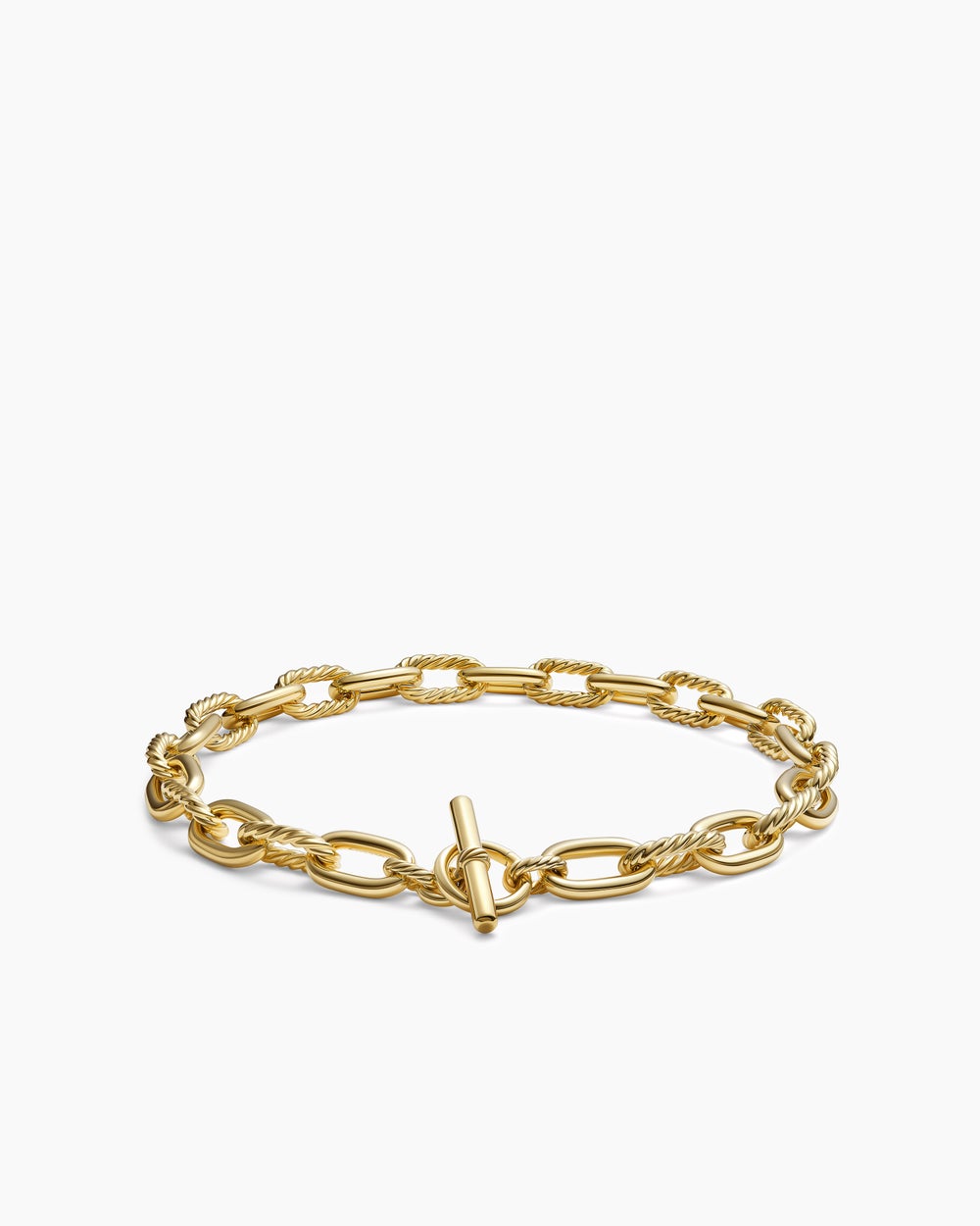 Womens DY Madison Toggle Necklace in 18K Yellow Gold, 13.5mm