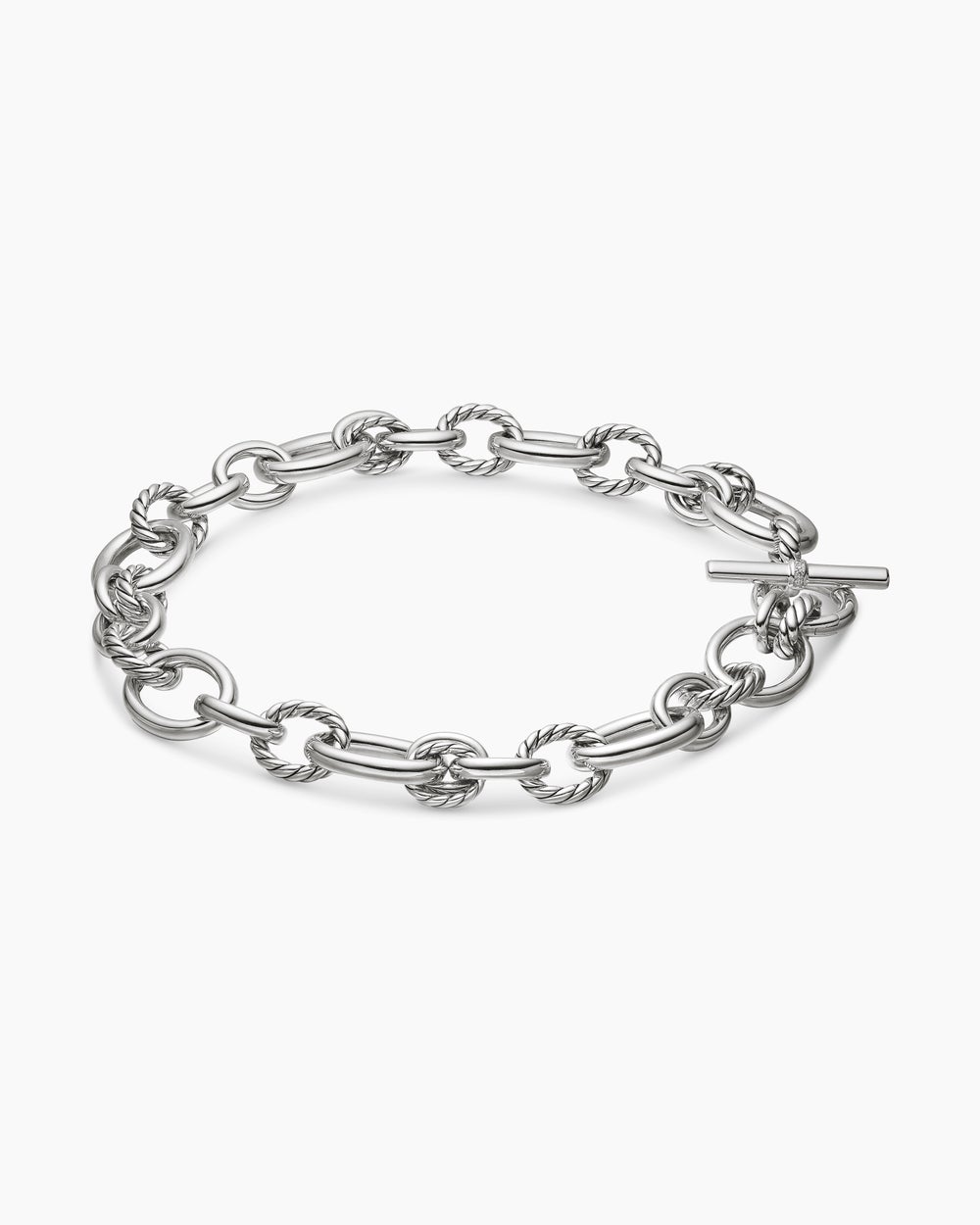 Womens DY Mercer Chain Necklace in Sterling Silver with Diamonds, 20mm