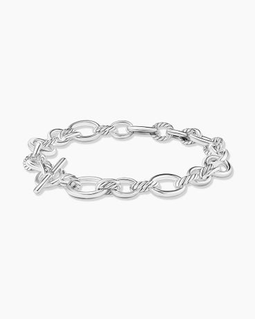 DY Mercer™ Chain Necklace in Sterling Silver with Diamonds, 25mm