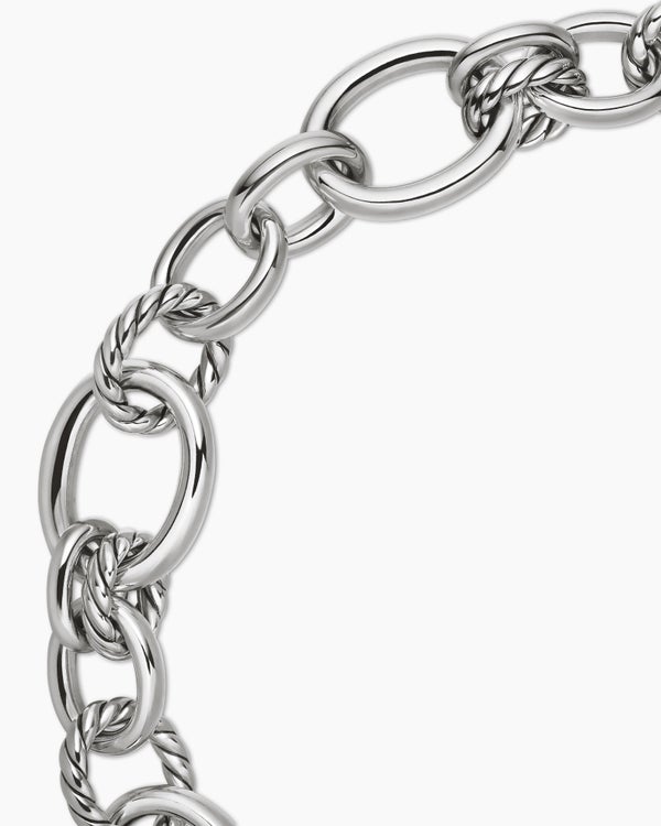 Collier chaîne DY Mercer® en argent sterling avec diamants, 20 mm