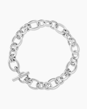 DY Mercer™ Chain Necklace in Sterling Silver with Diamonds, 25mm