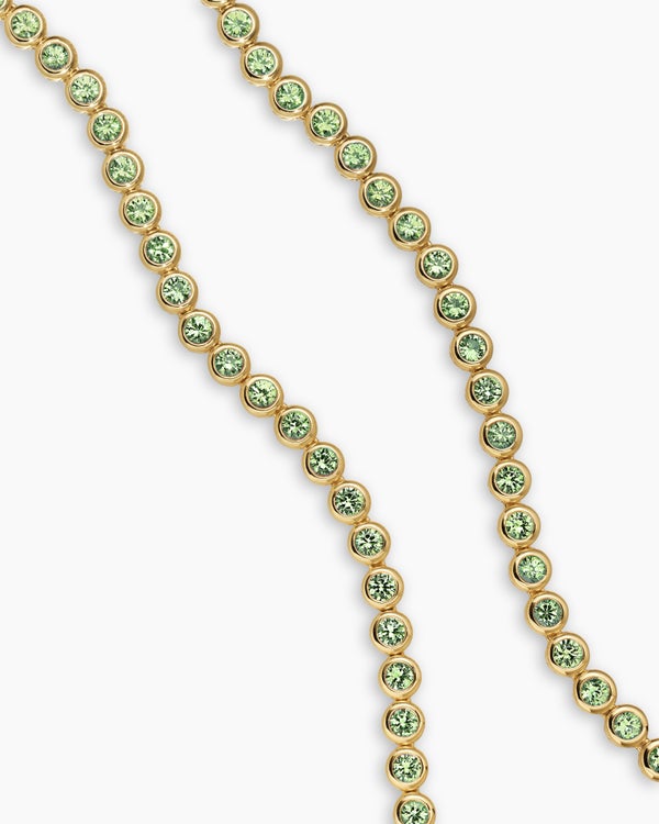 Bezel Set Tennis Necklace in 18K Yellow Gold, 4.7mm