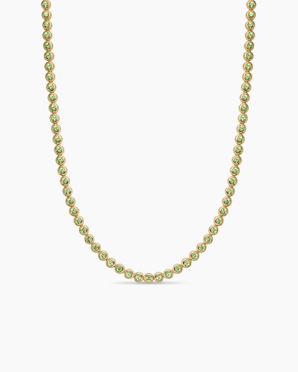 Bezel Set Tennis Necklace in 18K Yellow Gold, 4.7mm