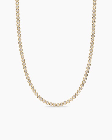 Tennis Necklace in 18K Yellow Gold with Diamonds, 4.7mm