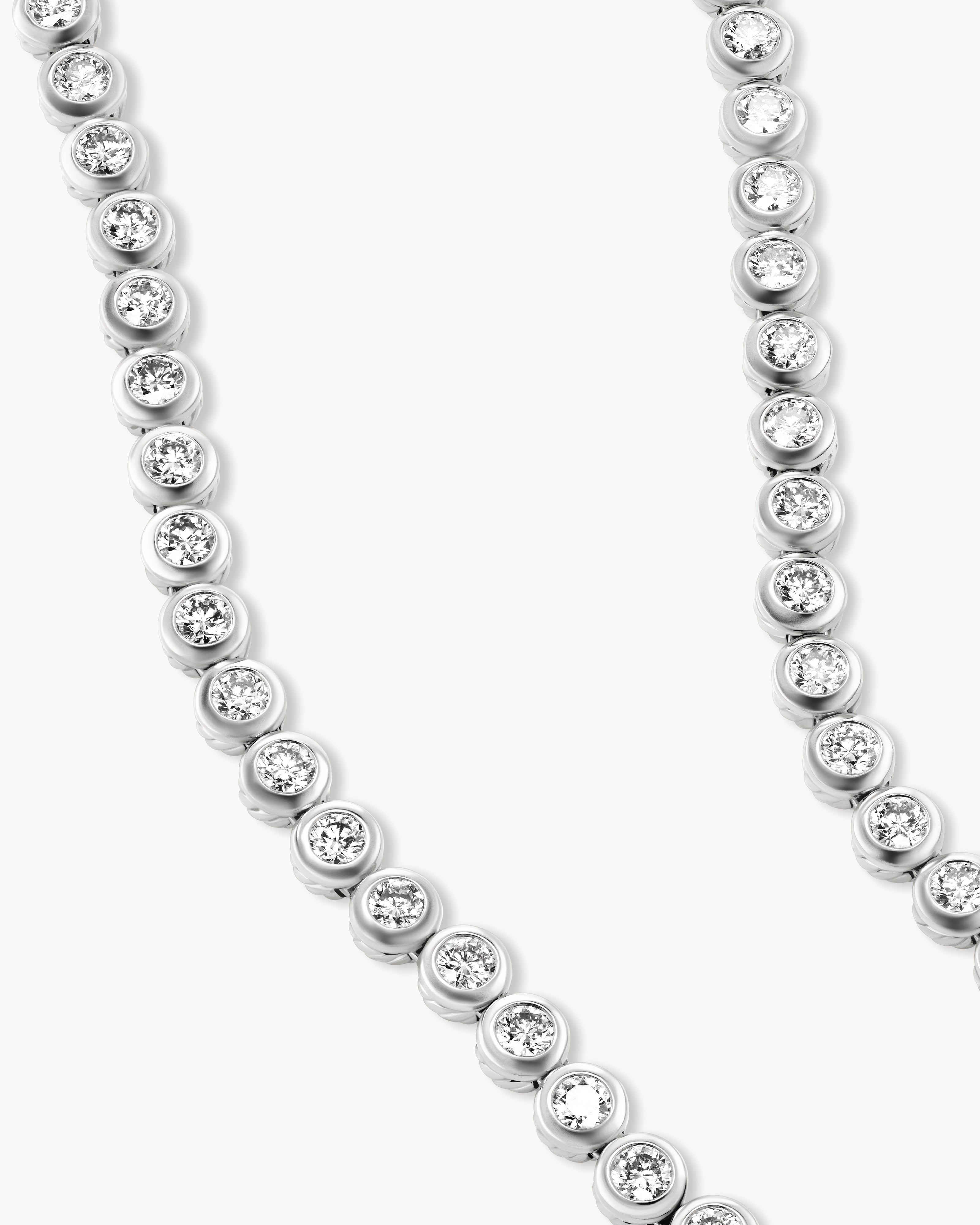 18kt white gold Diamond Line bezel-set necklace