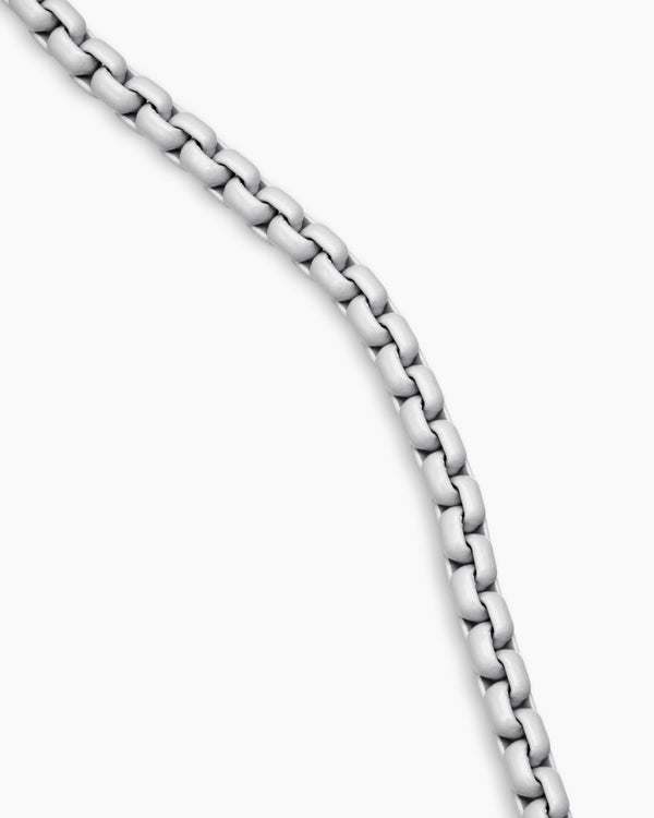 DY Bel Aire Color Box Chain Necklace in White Acrylic with 14K Yellow Gold, 2.7mm