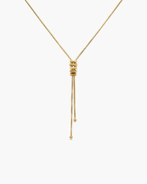 Womens Zig Zag Stax™ Y Necklace in 18ct Yellow Gold with Diamonds
