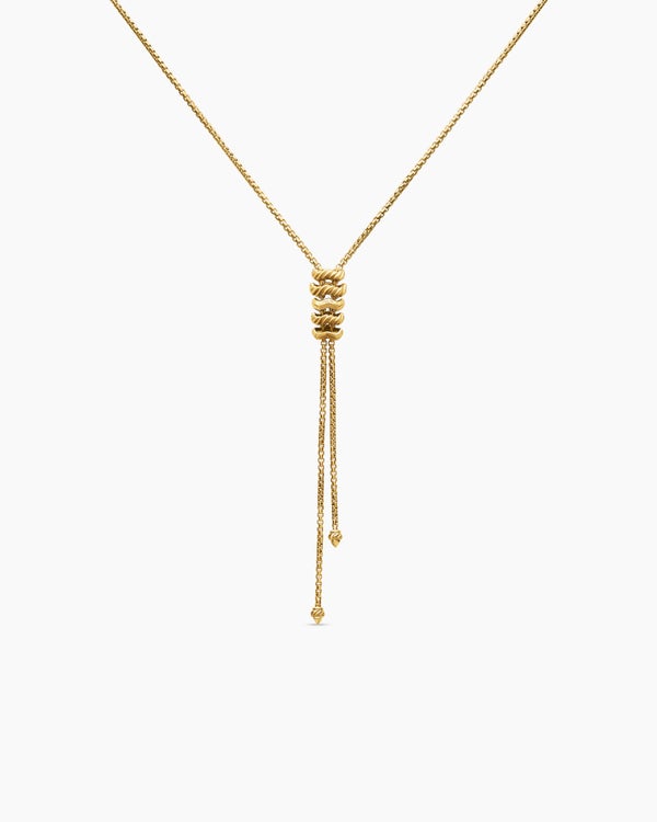 Zig Zag Stax™ Y Necklace in 18K Yellow Gold with Diamonds