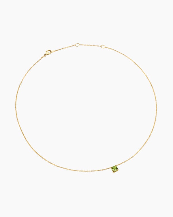 Micro Chatelaine® Pendant Necklace in 18K Yellow Gold with Peridot, 5mm