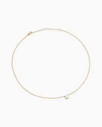 Micro Chatelaine® Pendant Necklace in 18K Yellow Gold with Aquamarine, 5mm