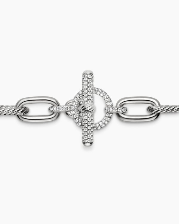 DY Madison® Toggle Chain Necklace in Sterling Silver with Diamonds 11mm