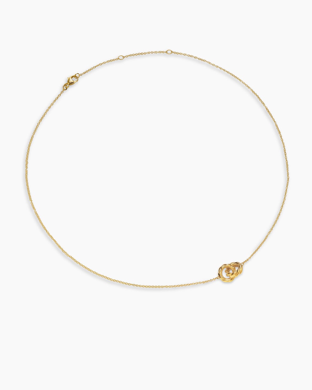 Womens Sculpted Cable Linked Necklace in 18K Yellow Gold, 9.2mm