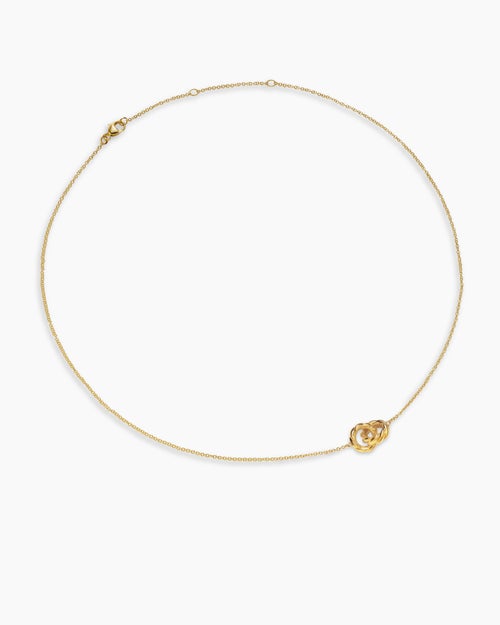Womens Sculpted Cable Chain Necklace in 18K Yellow Gold, 9mm