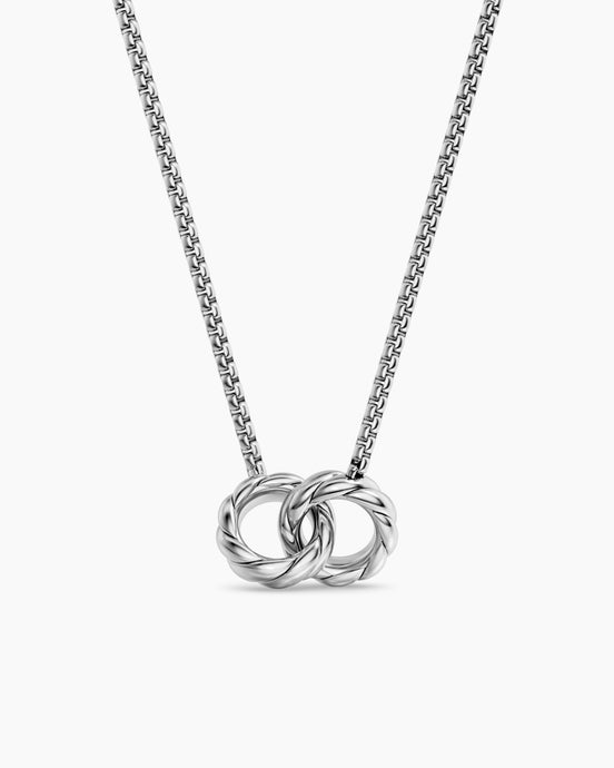 Sculpted Cable Linked Necklace in Sterling Silver, 9.2mm