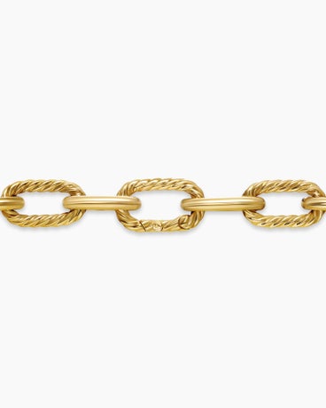 DY Madison® Chain Necklace in 18K Yellow Gold with Diamonds, 11mm