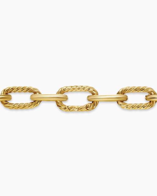 Womens DY Madison® Chain Necklace in 18K Yellow Gold with Diamonds, 11mm