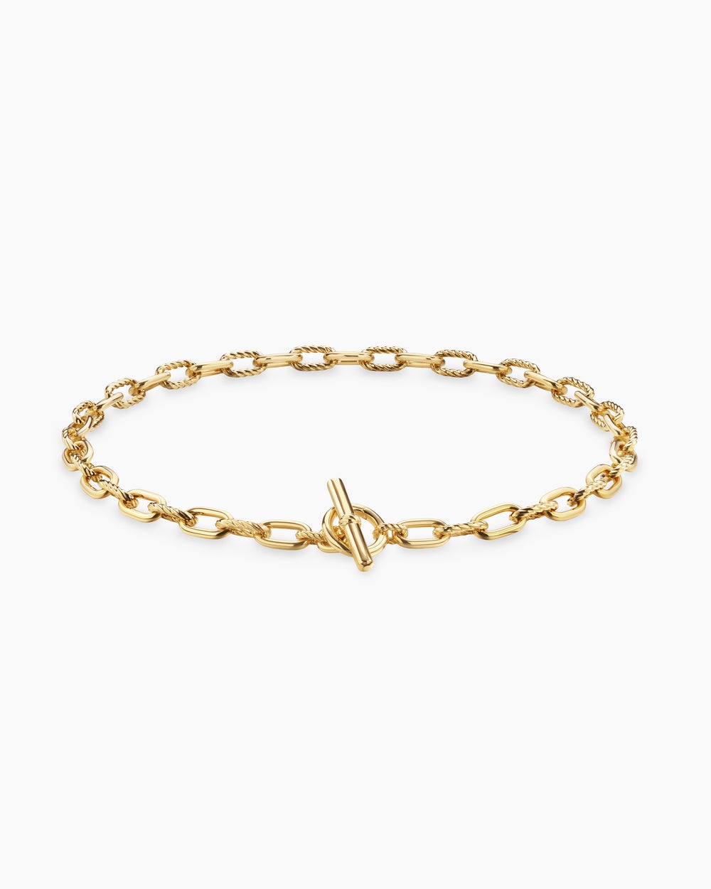 Womens DY Madison Toggle Chain Necklace in 18K Yellow Gold, 8.5mm