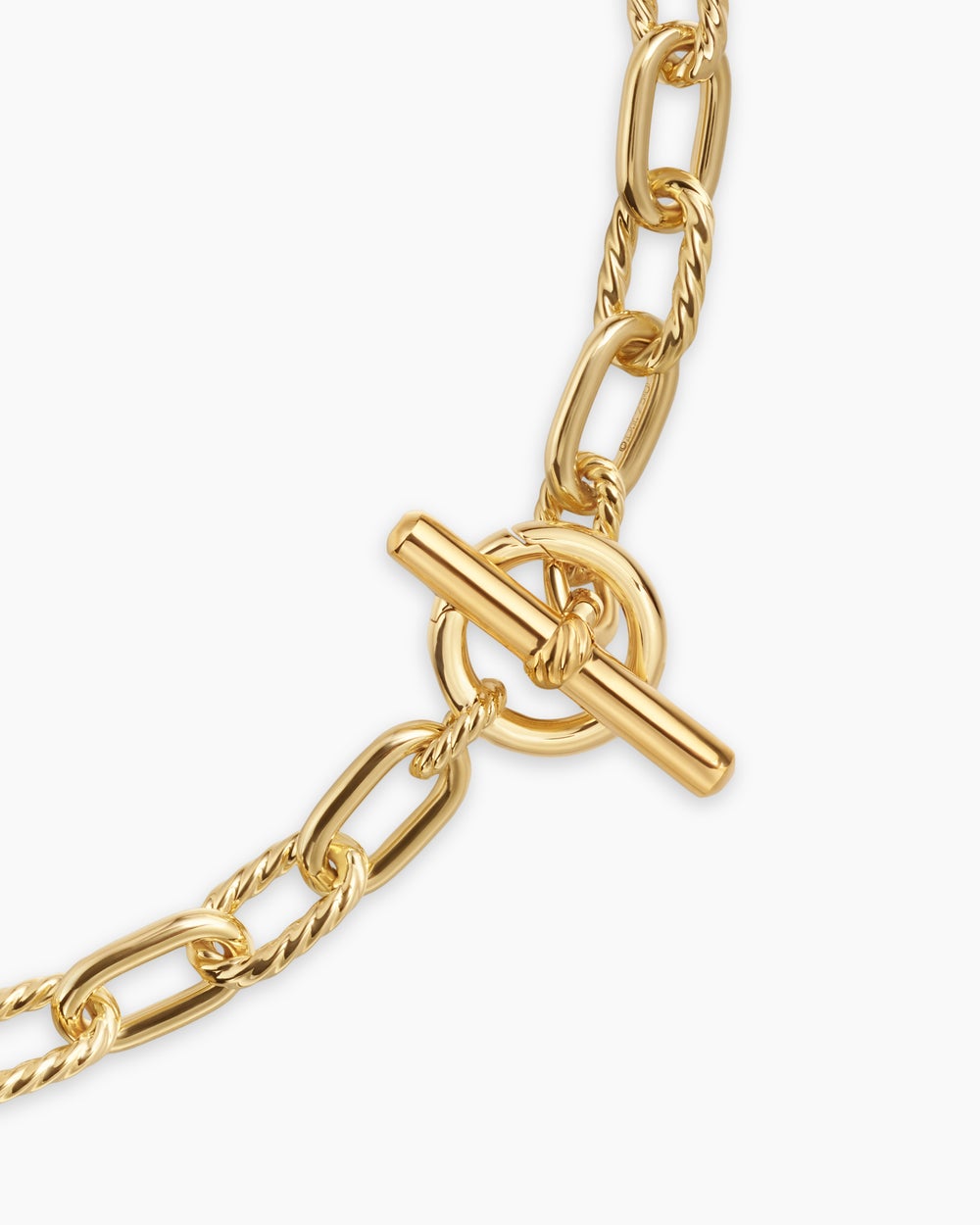 Womens DY Madison Toggle Chain Necklace in 18K Yellow Gold, 8.5mm