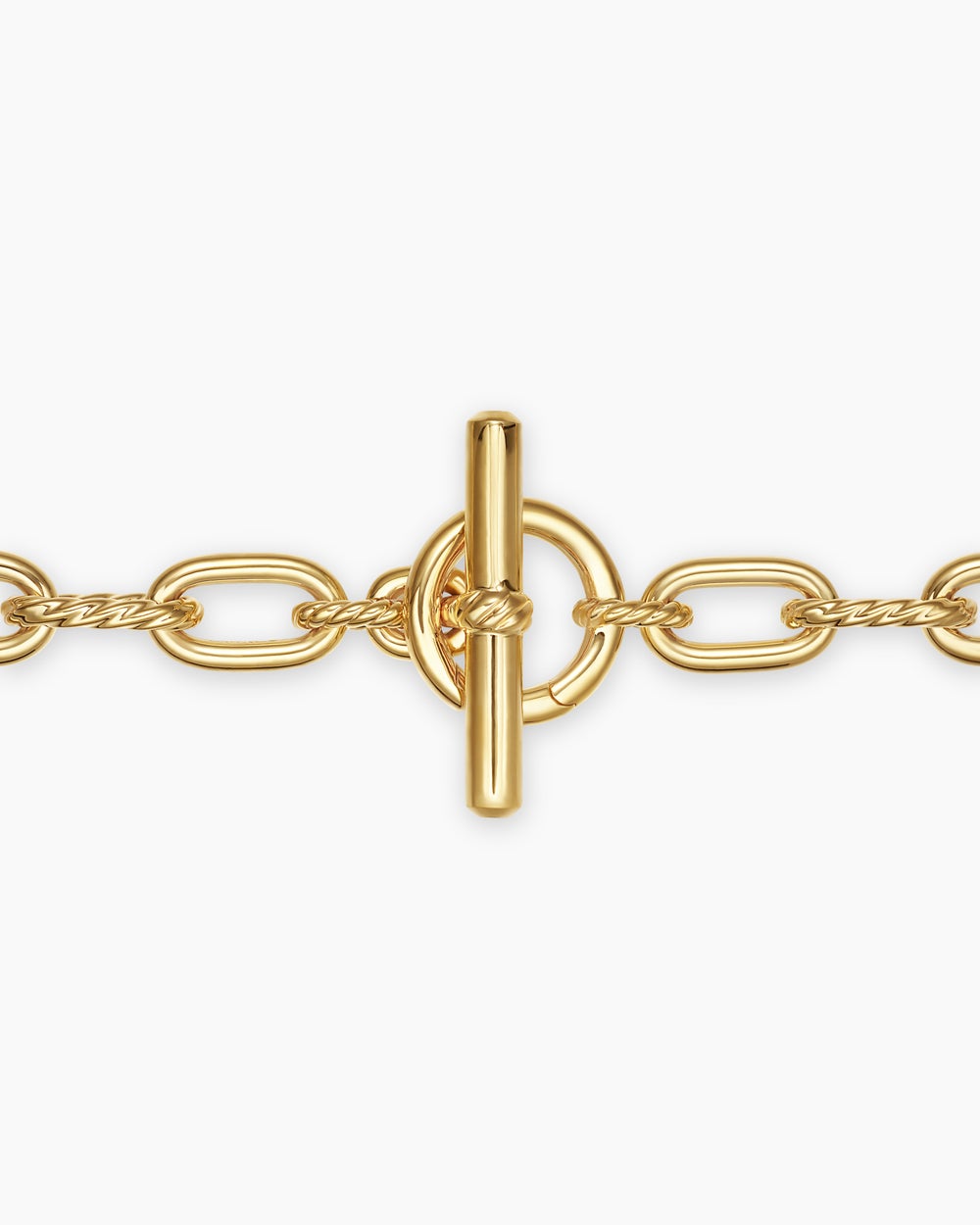 Womens DY Madison Toggle Chain Necklace in 18K Yellow Gold, 8.5mm