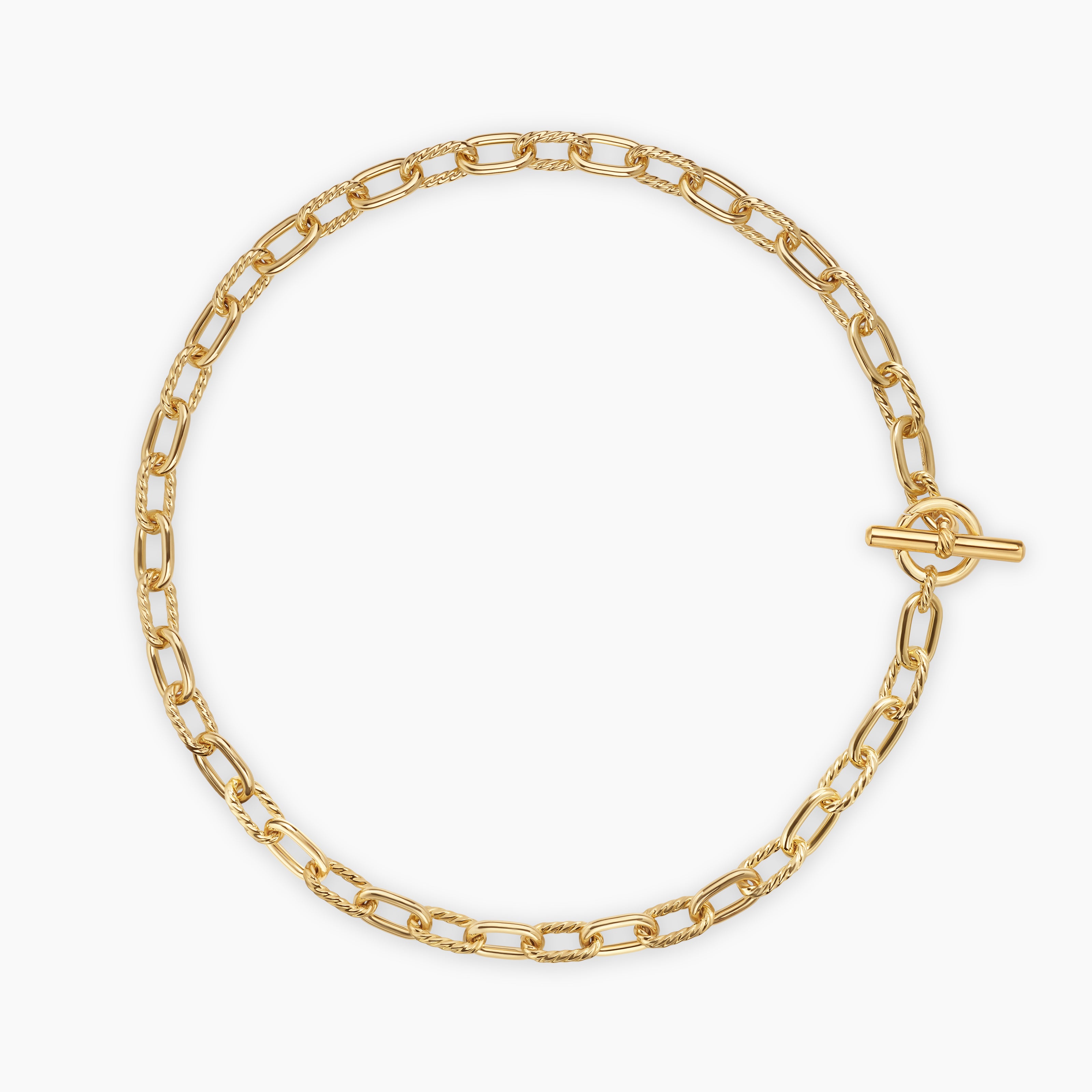 Womens DY Madison Toggle Chain Necklace in 18K Yellow Gold, 8.5mm