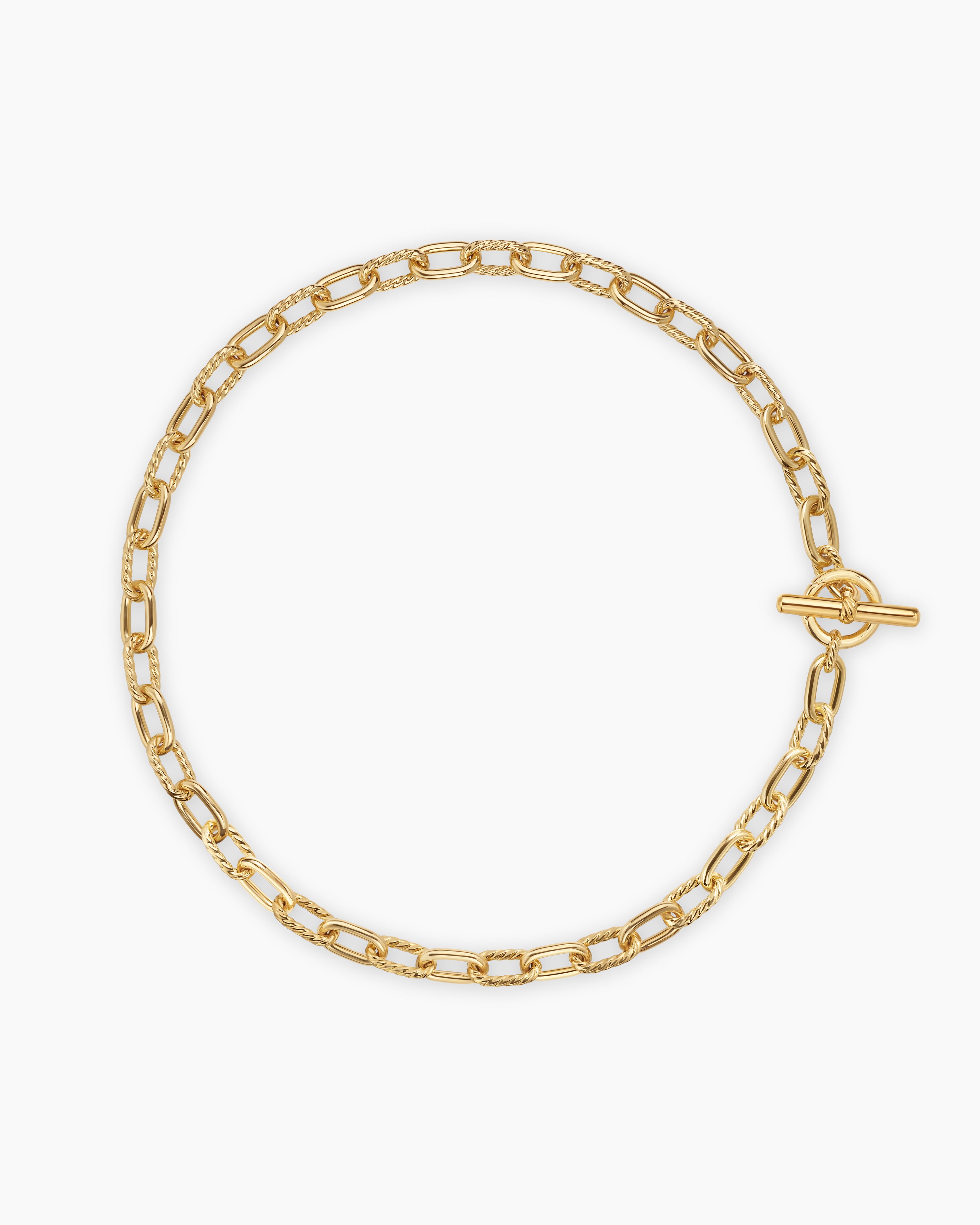 Womens DY Madison&reg; Toggle Chain Necklace in 18K Yellow Gold, 8.5mm