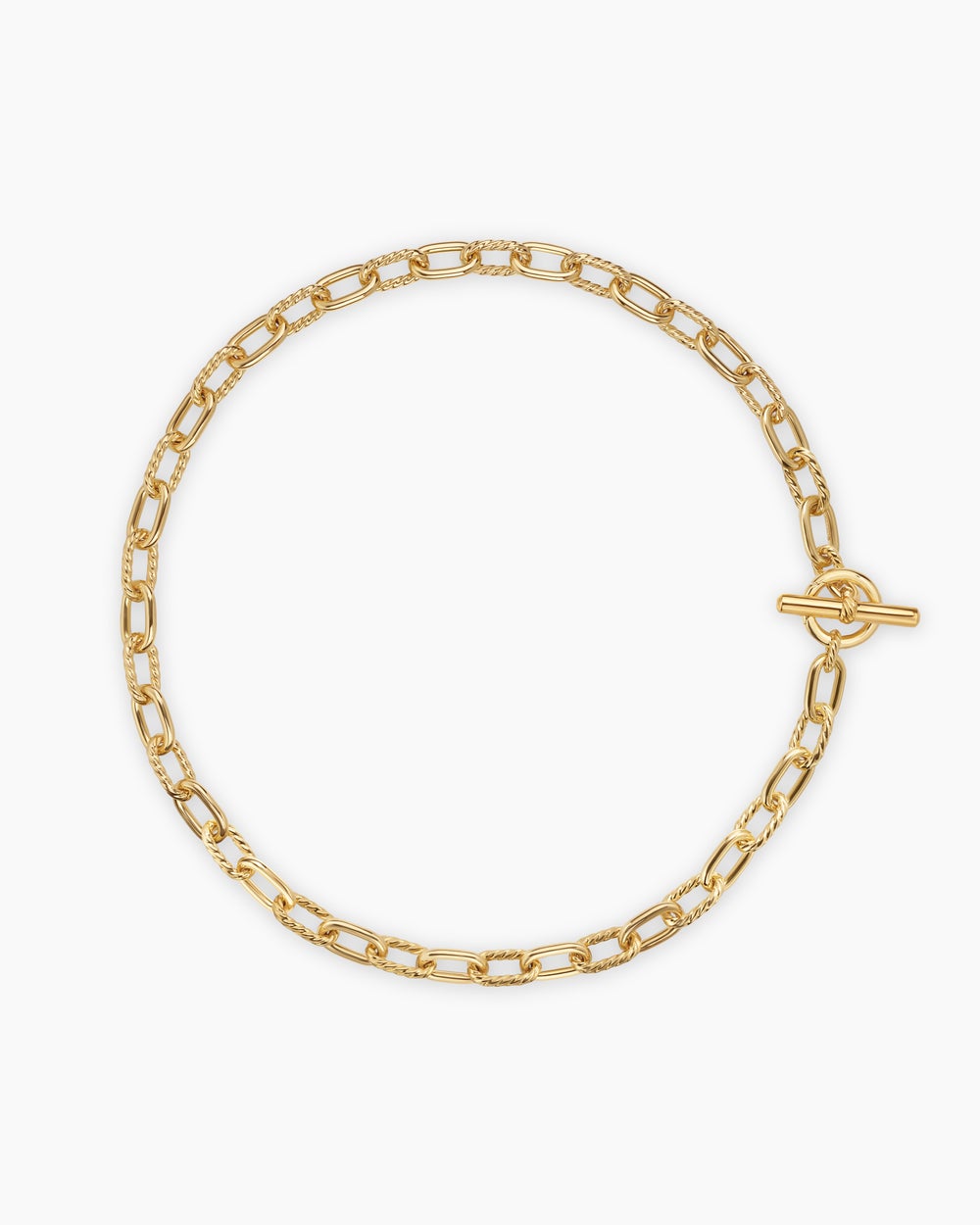 Womens DY Madison Toggle Chain Necklace in 18K Yellow Gold, 8.5mm
