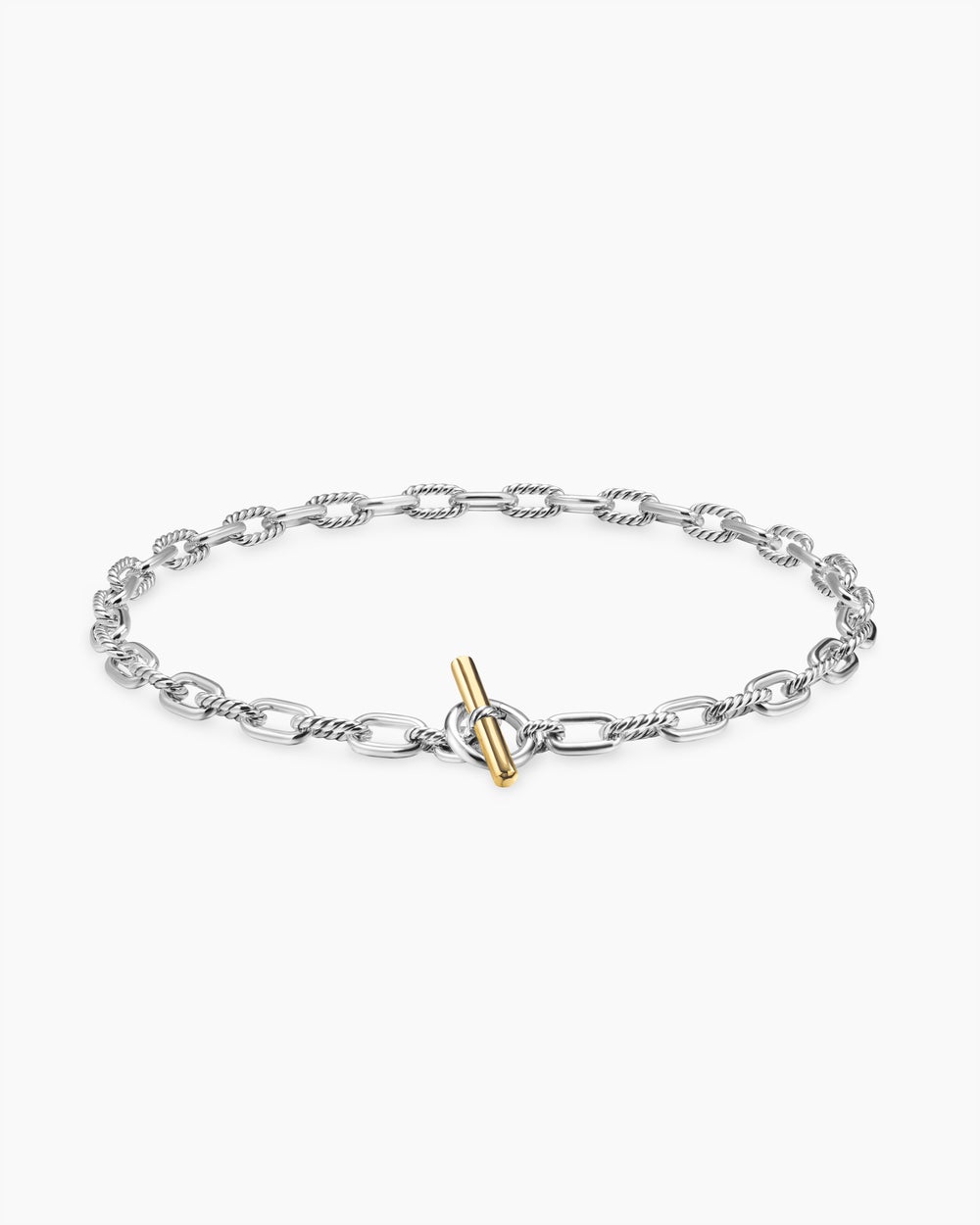 Collier chaîne à bascule DY Madison® en argent sterling avec or jaune 18 carats, 8,5 mm pour femmes