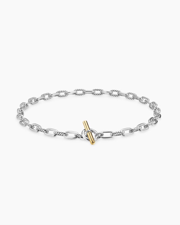 DY Madison® Toggle Chain Necklace in Sterling Silver with 18K Yellow Gold, 8.5mm