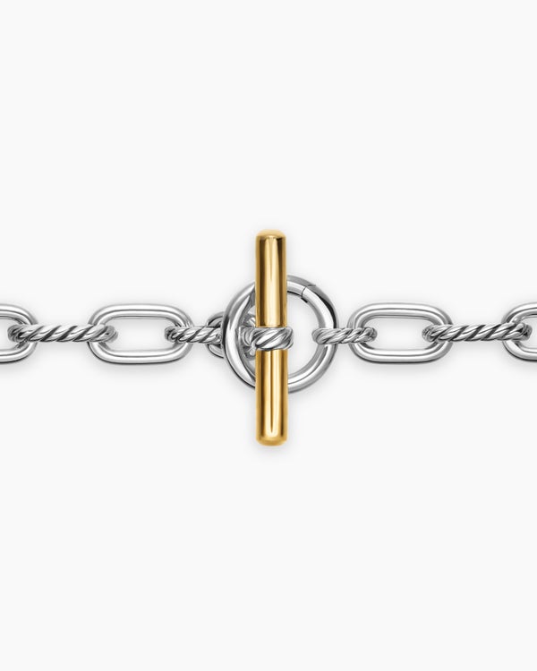 Collier chaîne à bascule DY Madison® en argent sterling avec or jaune 18 carats, 8,5 mm