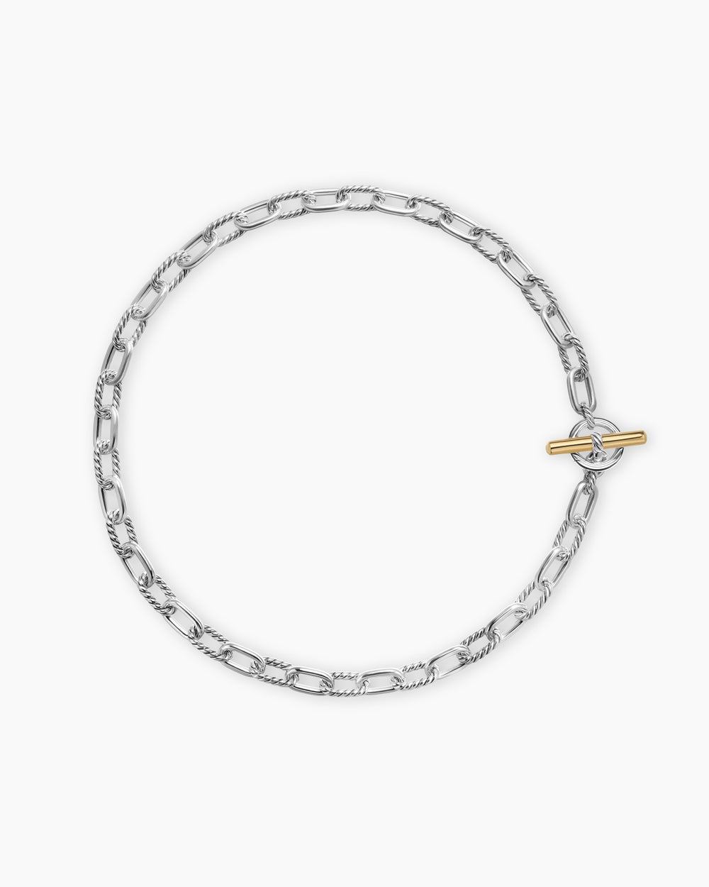 Collier chaîne à bascule DY Madison® en argent sterling avec or jaune 18 carats, 8,5 mm pour femmes
