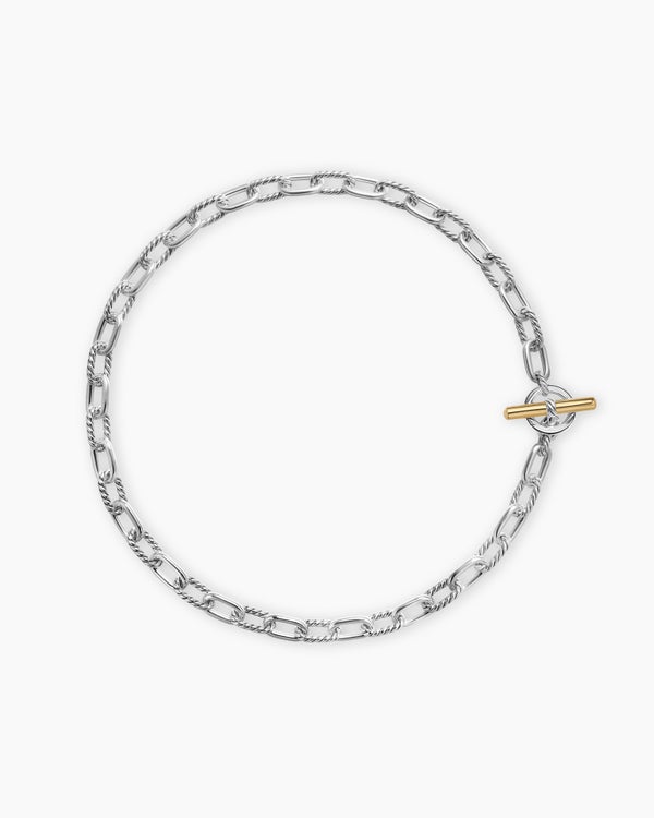 david van hagen DY Madison ® Toggle Chain Necklace Sterling Silver with 18K Yellow Gold 8.5mm