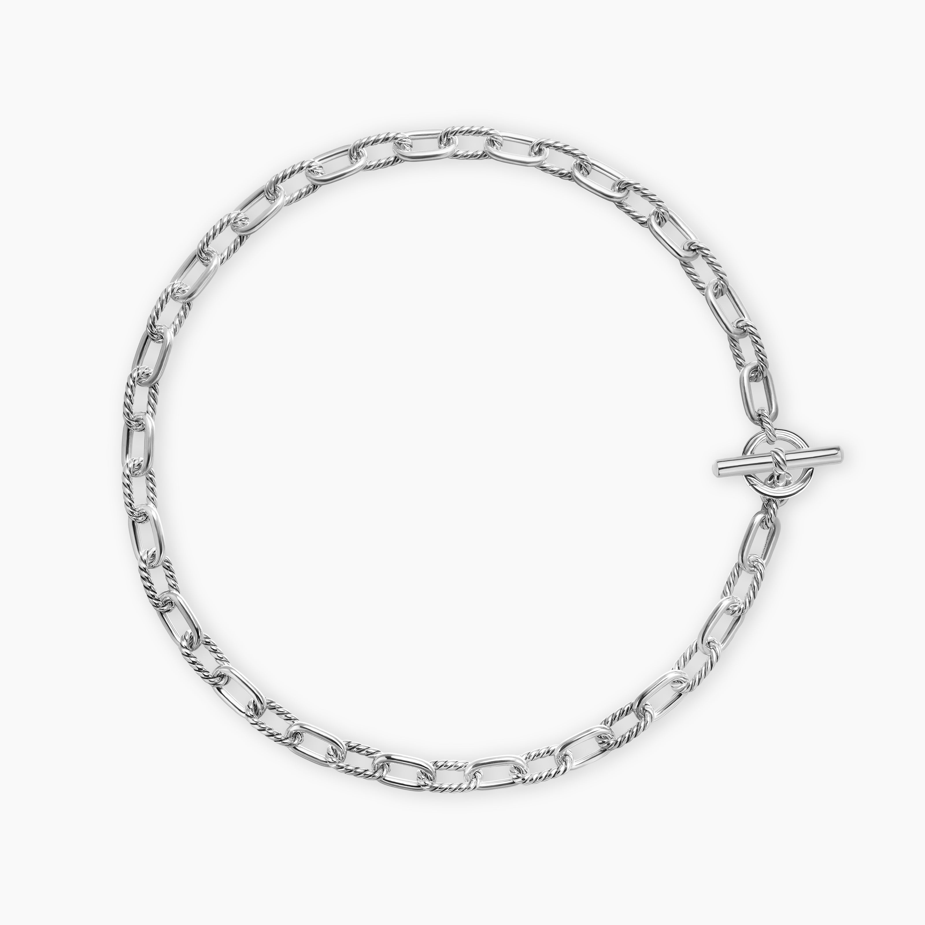 Womens DY Madison Toggle Chain Necklace in Sterling Silver, 8.5mm