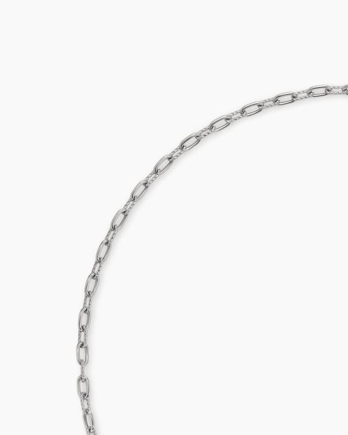 Womens DY Madison® Toggle Chain Necklace in Sterling Silver with 18ct Yellow Gold, 3mm