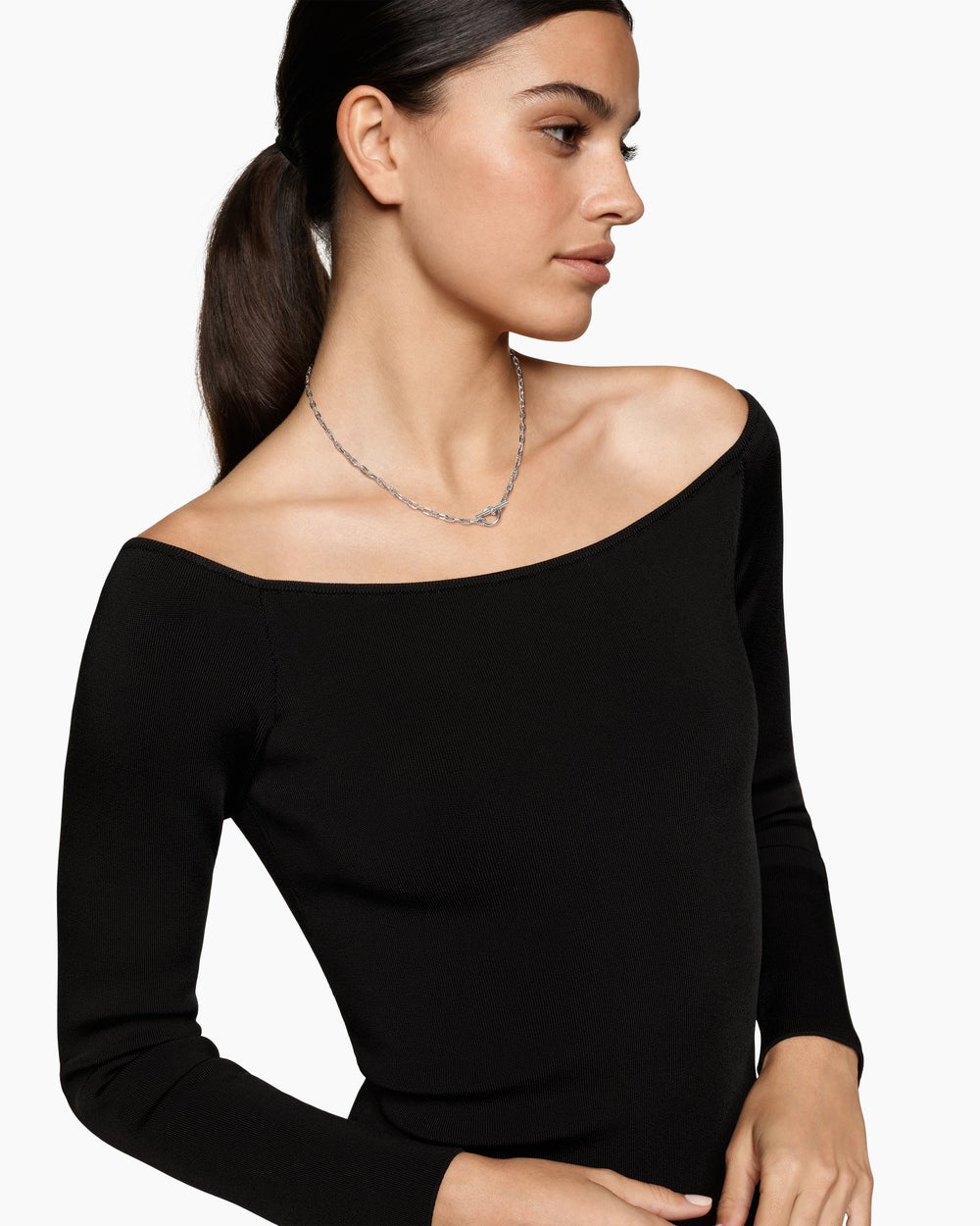 Womens DY Madison Toggle Chain Necklace in Sterling Silver, 3mm