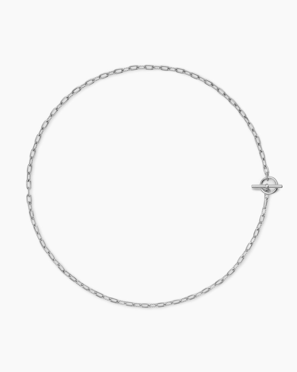 Womens DY Madison Toggle Chain Necklace in Sterling Silver, 3mm