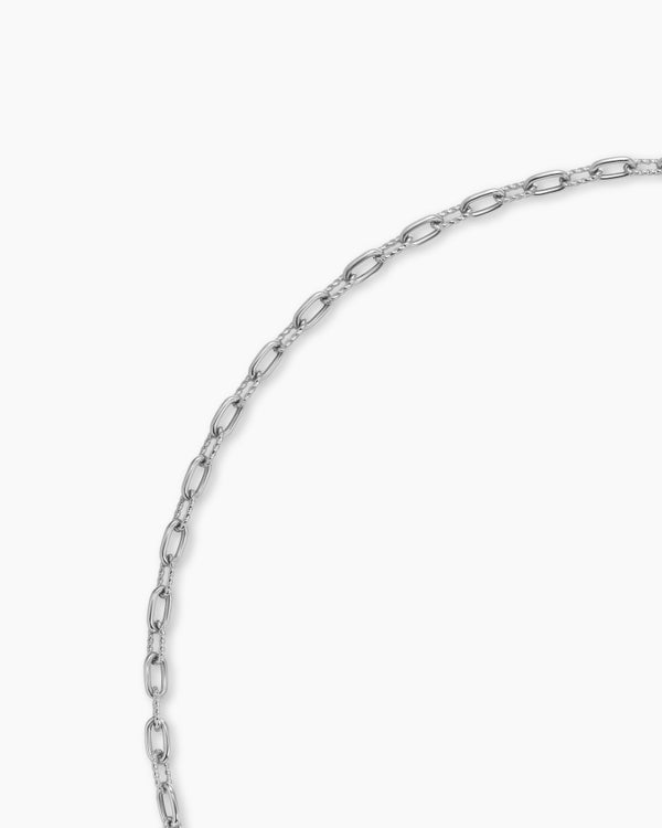 DY Madison Pavé Toggle Chain Necklace in Sterling Silver, 3mm