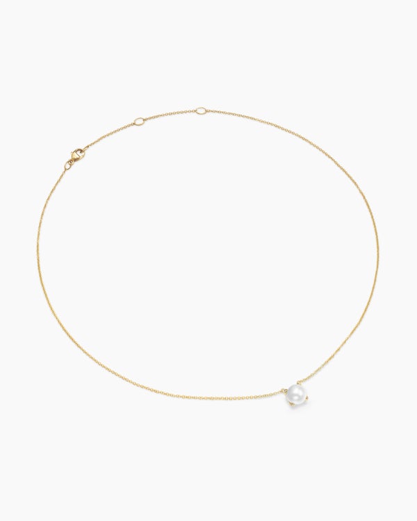 Pearl Classics Necklace in 18K Yellow Gold with Diamonds, 6.5mm