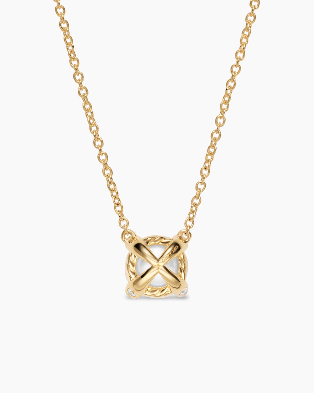 Collier Pearl Classics en or jaune 18 carats avec diamants, 6,5 mm femmes