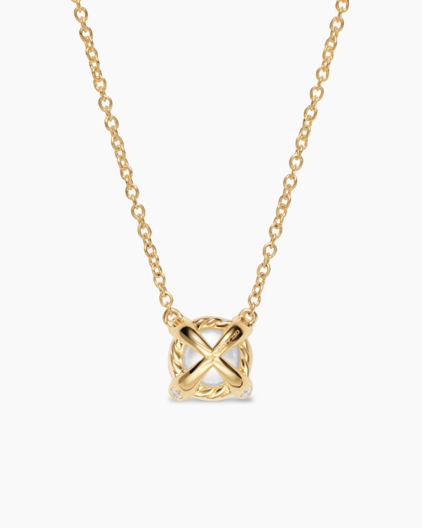 Pearl Classics Necklace in 18K Yellow Gold with Diamonds, 6.5mm