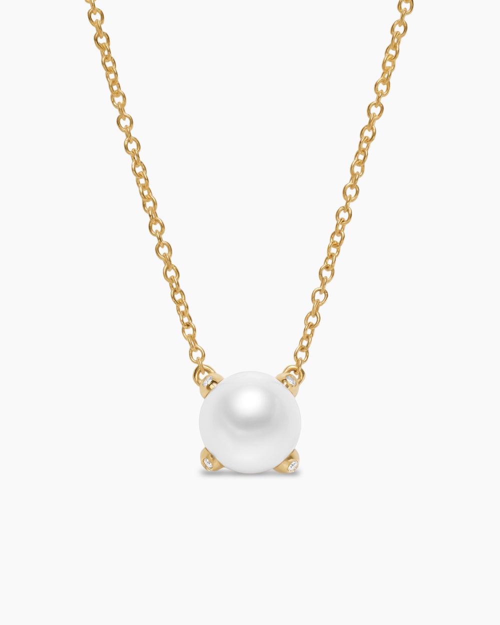 Collier Pearl Classics en or jaune 18 carats avec diamants, 6,5 mm femmes
