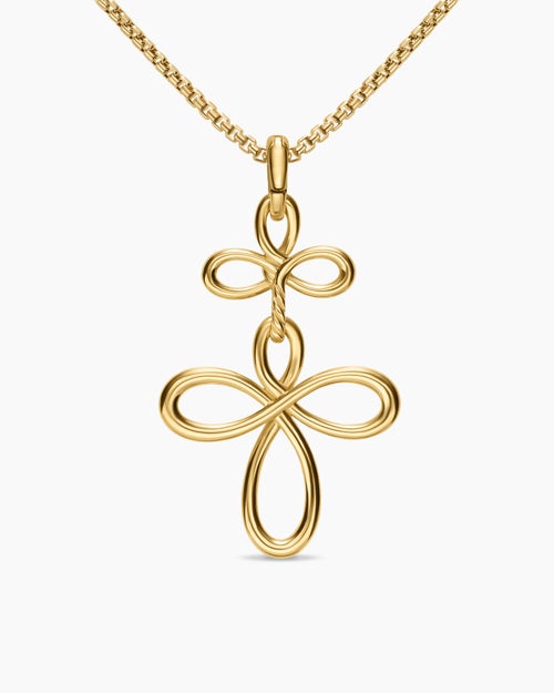 Womens Wisteria® Pendant Necklace in 18K Yellow Gold with Diamonds, 38.2mm