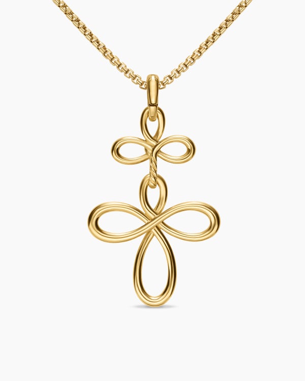 Wisteria® Pendant Necklace in 18K Yellow Gold with Diamonds, 38.2mm