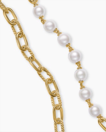 DY Madison® Pearl Toggle Chain Necklace in 18K Yellow Gold, 11mm