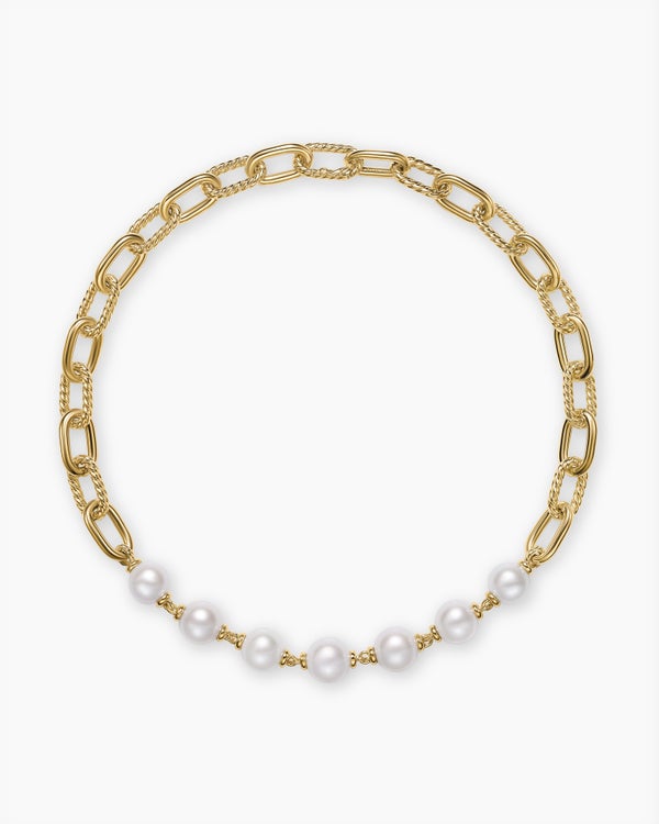 DY Madison® Pearl Toggle Chain Necklace in 18K Yellow Gold, 11mm